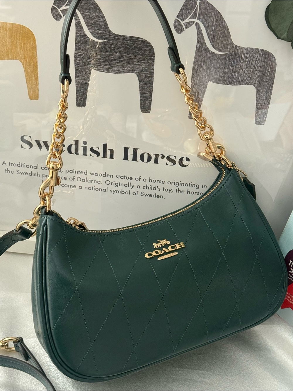 Coach Teri Shoulder Bag — Quilted Glossy Smooth Leather CDP32